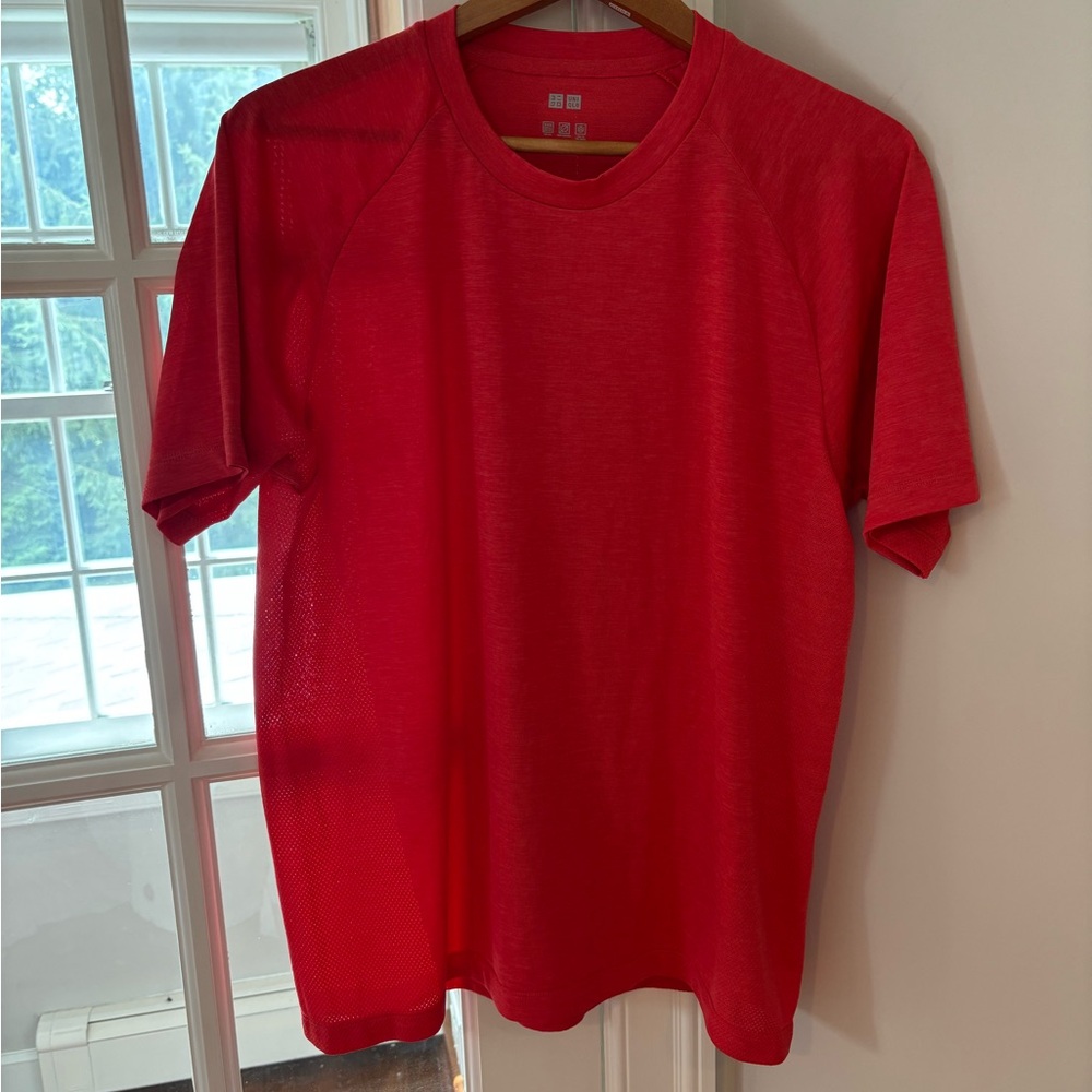 Uniqlo Red Short Sleeve Tee Vibrant Casual Essential